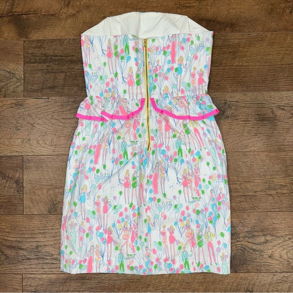 Lilly Pulitzer 💫 Holy Grail 💕 Sleeveless Peplum Lowe Shift Dress in Pop - Picture 3 of 16